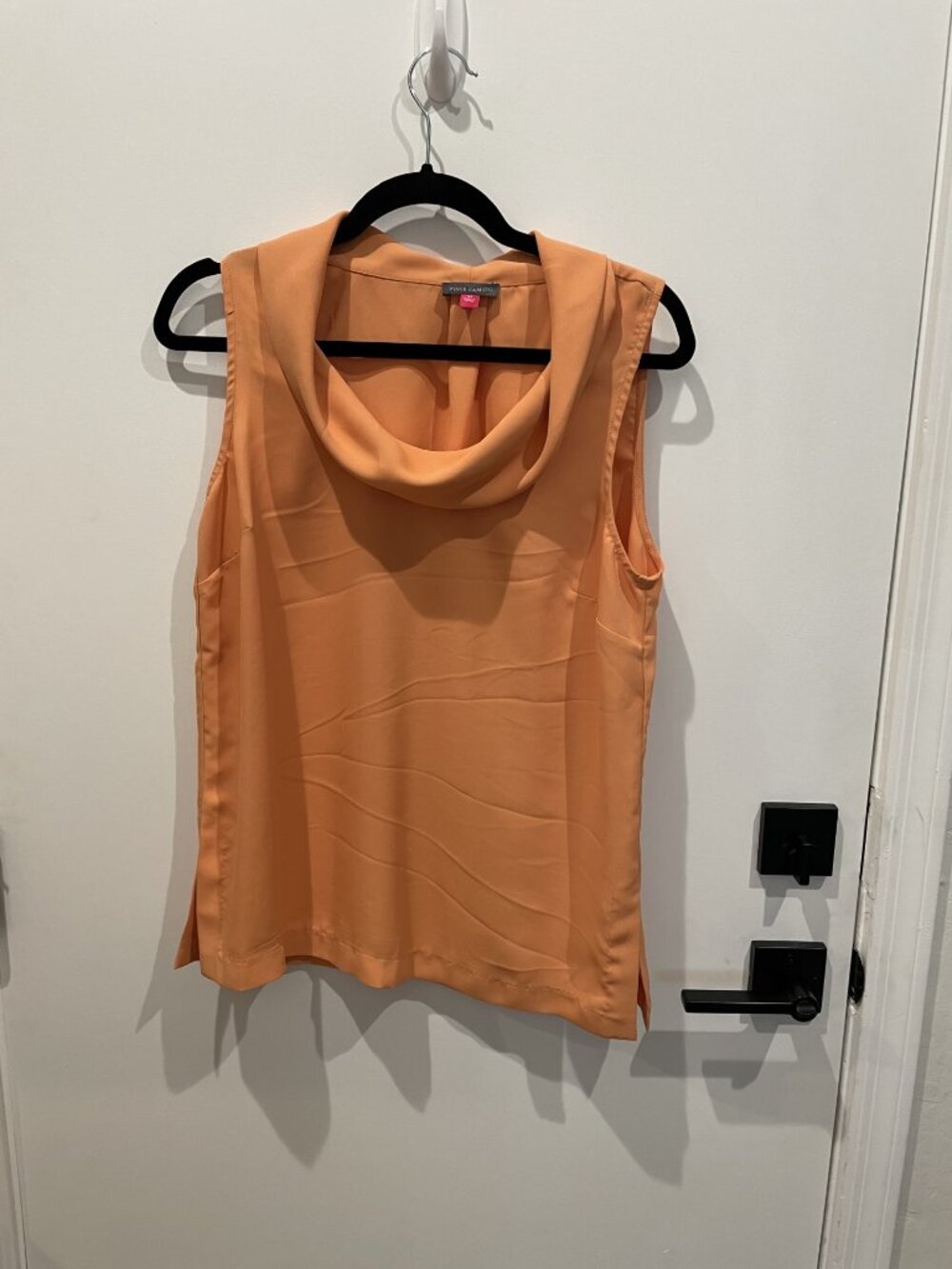 Vince Camuto cowl neck sleeveless blouse - Size Medium - Peachy Orange